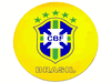 BRASIL BRAZIL CBF LOGO CAR MAGNET CIRCLE SHAPE 6 1/4" INCHES IN DIAMETER .. FIFA SOCCER WORLD CUP .. NEW
