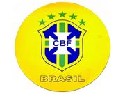 BRASIL BRAZIL CBF LOGO CAR MAGNET CIRCLE SHAPE 6 1/4" INCHES IN DIAMETER .. FIFA SOCCER WORLD CUP .. NEW
