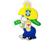 BRASIL BRAZIL CBF LOGO HANGING LITTLE BOY DECAL WITH SUCTION CUP