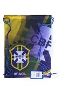 BRASIL BRAZIL COLORED CBF LOGO DRAWSTRING KNAPSACK BAG .. 13" X 17" INCHES .. HIGH QUALITY .. NEW