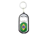 BRASIL BRAZIL COUNTRY FLAG BOTTLE OPENER LED KEYCHAIN ..HIGH QUALITY .. NEW