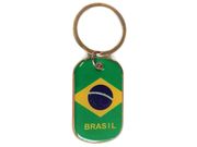 BRASIL BRAZIL COUNTRY FLAG KEYCHAIN ..HIGH QUALITY .. NEW