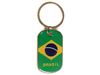 BRASIL BRAZIL COUNTRY FLAG KEYCHAIN ..HIGH QUALITY .. NEW