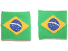 BRASIL BRAZIL COUNTRY FLAG WRISTBAND SWEATBAND .. FIFA SOCCER WORLD CUP .. GREAT QUALITY .. NEW