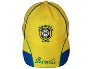 BRASIL BRAZIL YELLOW CBF LOGO EMBOSSED HAT CAP .. FIFA SOCCER WORLD CUP .. NEW