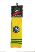 BRASIL BRAZIL YELLOW CBF  LOGO HIGH QUALITY SOCCER FOOTBALL SOCKS .. KID'S SIZE ..NEW