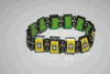 BRASIL CBF FIFA WORLD CUP SOCCER FOOTBALL LOGO METAL SPORTS BRACELET WRISTBAND .. NEW