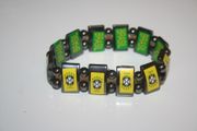 BRASIL CBF FIFA WORLD CUP SOCCER FOOTBALL LOGO METAL SPORTS BRACELET WRISTBAND .. NEW