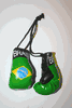 BRASIL COUNTRY FLAG PAIR OF MINIATURE BOXING GLOVES .. BRAZIL .. NEW