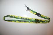 BRASIL FIFA WORLD CUP 5 STAR SOCCER FOOTBALL HIGH QUALITY LANYARDS KEYCHAINS PASSHOLDERS .. BRAZIL .. NEW