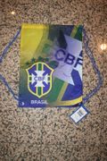 BRASIL FIFA WORLD CUP SOCCER FOOTBALL DRAW STRING SHOULDER BAG NAPSACK .. BRAZIL .. NEW