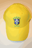 BRASIL FIFA WORLD CUP SOCCER FOOTBALL LOGO YELLOW EMBROIDERED HAT CAP .. BRAZIL ..NEW