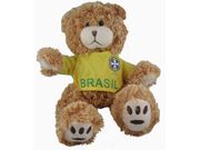 BRASIL FIFA WORLD CUP SOCCER FOOTBALL SOFT PLUSH JERSEY TEDDY BEAR .. NEW