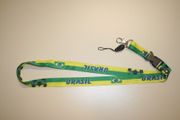 BRASIL GREEN AND YELLOW SOCCER LANYARD KEYCHAIN PASSHOLDER ... BRAZIL FIFA WORLD CUP FOOTBALL .... NEW