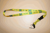 BRASIL YELLOW  LANYARD KEYCHAIN PASSHOLDER .... BRAZIL FIFA WORLD CUP FOOTBALL ... NEW