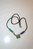 BRAZIL BRASIL COUNTRY FLAG NECKLACE CHOKER .. FIFA WORLD CUP SOCCER FOOTBALL NEW