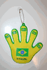 BRAZIL COUNTRY FLAG WINDOW DISPLAY HAND WITH SUCTION CUP .. BRASIL ..NEW