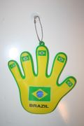 BRAZIL COUNTRY FLAG WINDOW DISPLAY HAND WITH SUCTION CUP .. BRASIL ..NEW