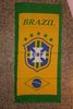 BRAZIL FIFA WORLD CUP LOGO YELLOW & GREEN BEACH TOWEL .. SOCCER FOOTBALL ... NEW
