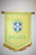 BRAZIL FIFA WORLD CUP SOCCER FOOTBALL HANGING BANNER .. BRASIL MEDIUM SIZE .. NEW