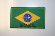BRAZIL LARGE COUNTRY FLAG BADGE PATCH CREST FIFA WORLD CUP SOCCER ... BRASIL NEW