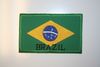 BRAZIL LARGE COUNTRY FLAG BADGE PATCH CREST FIFA WORLD CUP SOCCER ... BRASIL NEW