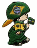 BRAZIL LITTLE BOY COUNTRY FLAG IRON ON EMBROIDERED PATCH CREST BADGE .. BRASIL .. NEW