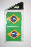 BRAZIL SET OF 2 COUNTRY FLAG SWEATBANDS WRISTBANDS .. BRASIL SOCCER FOOTBALL .. NEW
