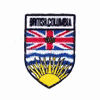 BRITISH COLUMBIA CANADIAN PROVINCIAL SMALL OVAL SHIELD IRON ON PATCH CREST BADGE .. NEW