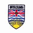 BRITISH COLUMBIA CANADIAN PROVINCIAL SMALL OVAL SHIELD IRON ON PATCH CREST BADGE .. NEW