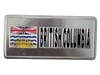 BRITISH COLUMBIA COUNTRY FLAG SILVER SMALL METALLIC LICENSE PLATE DECAL STICKER EMBLEM ...