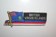 BRITISH VIRGIN ISLANDS COUNTRY FLAG WORD IRON-ON PATCH CREST BADGE .. NEW