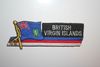 BRITISH VIRGIN ISLANDS COUNTRY FLAG WORD IRON-ON PATCH CREST BADGE .. NEW