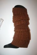 BROWN PAIR OF LADIES LEG WARMERS LEGGINGS BY ANGELINA ... ONE SIZE FITS ALL .. NEW