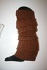 BROWN PAIR OF LADIES LEG WARMERS LEGGINGS BY ANGELINA ... ONE SIZE FITS ALL .. NEW