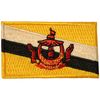 BRUNEI COUNTRY FLAG SMALL IRON ON PATCH CREST BADGE . NEW