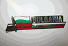 BULGARIA COUNTRY FLAG LONG METALIC CAR AUTOMOBILE BUMPER STICKER DECAL EMBLEM .. NEW