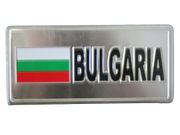 BULGARIA COUNTRY FLAG SMALL METAL LICENSE PLATE STICKER DECAL EMBLEM . NEW