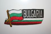 BULGARIA COUNTRY FLAG WORD IRON-ON PATCH CREST BADGE .. NEW