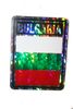BULGARIA SQUARE COUNTRY FLAG METALLIC BUMPER STICKER DECAL .. SIZE  3" X 4" INCHES .. NEW