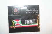 BURUNDI WORD COUNTRY FLAG IRON ON EMBROIDERED PATCH CREST BADGE .. NEW