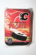 CALGARY FLAMES DECK OF PLAYING CARDS IN A FANCY TIN .. NEW