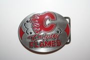 CALGARY FLAMES METAL BELT BUCKLE ..  NHL HOCKEY ...  NEW