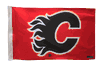 CALGARY FLAMES NHL LOGO 12" X 18" INCHES HIGH QUALITY FLAG WITH SLEEVE WITHOUT STICK .. NEW