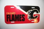 CALGARY FLAMES NHL PLASTIC LICENSE PLATE ... NEW