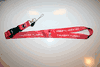 CALGARY FLAMES RED EXTRA WIDE LANYARD KEYCHAIN PASSHOLDER .. NHL HOCKEY .. NEW