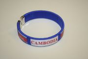 CAMBODIA BLUE COUNTRY FLAG FLEXIBLE BRACELET WRISTBAND .. NEW