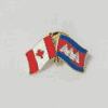 CAMBODIA / CANADA COUNTRY FLAG SMALL METAL FRIENDSHIP  LAPEL PIN BADGE .. NEW