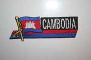 CAMBODIA COUNTRY FLAG WORD IRON-ON PATCH CREST BADGE .. NEW