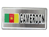 CAMEROON COUNTRY FLAG SMALL METAL LICENSE PLATE STICKER DECAL EMBLEM ... NEW